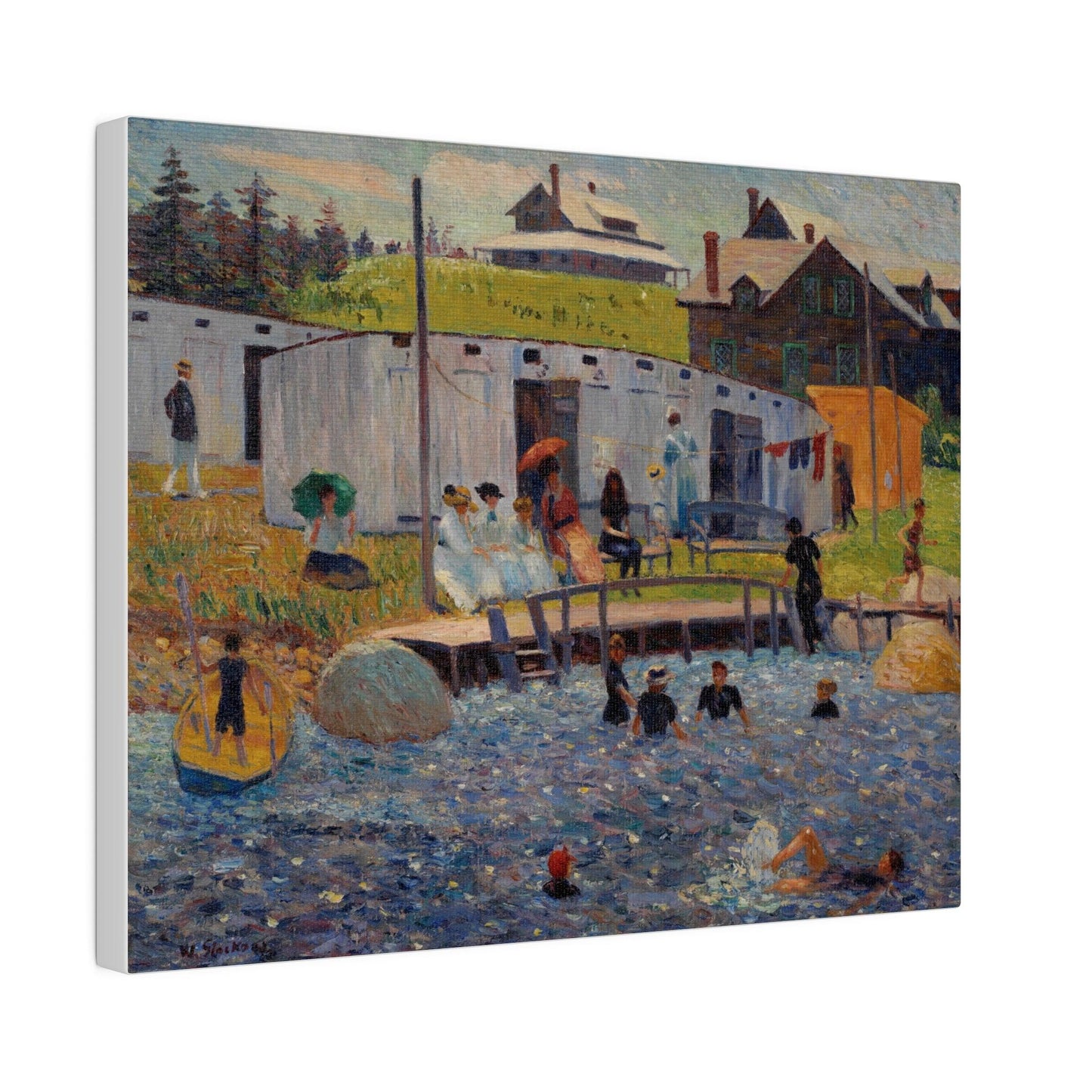 The Bathing Hour, Chester, Nova Scotia by William James Glackens - Matte Canvas, Stretched, 0.75"