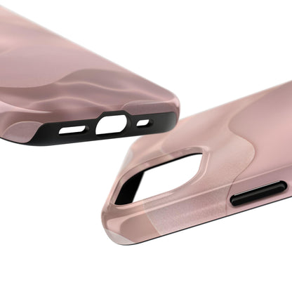 Blush Wave Satin Sandscape Tough iPhone Cases