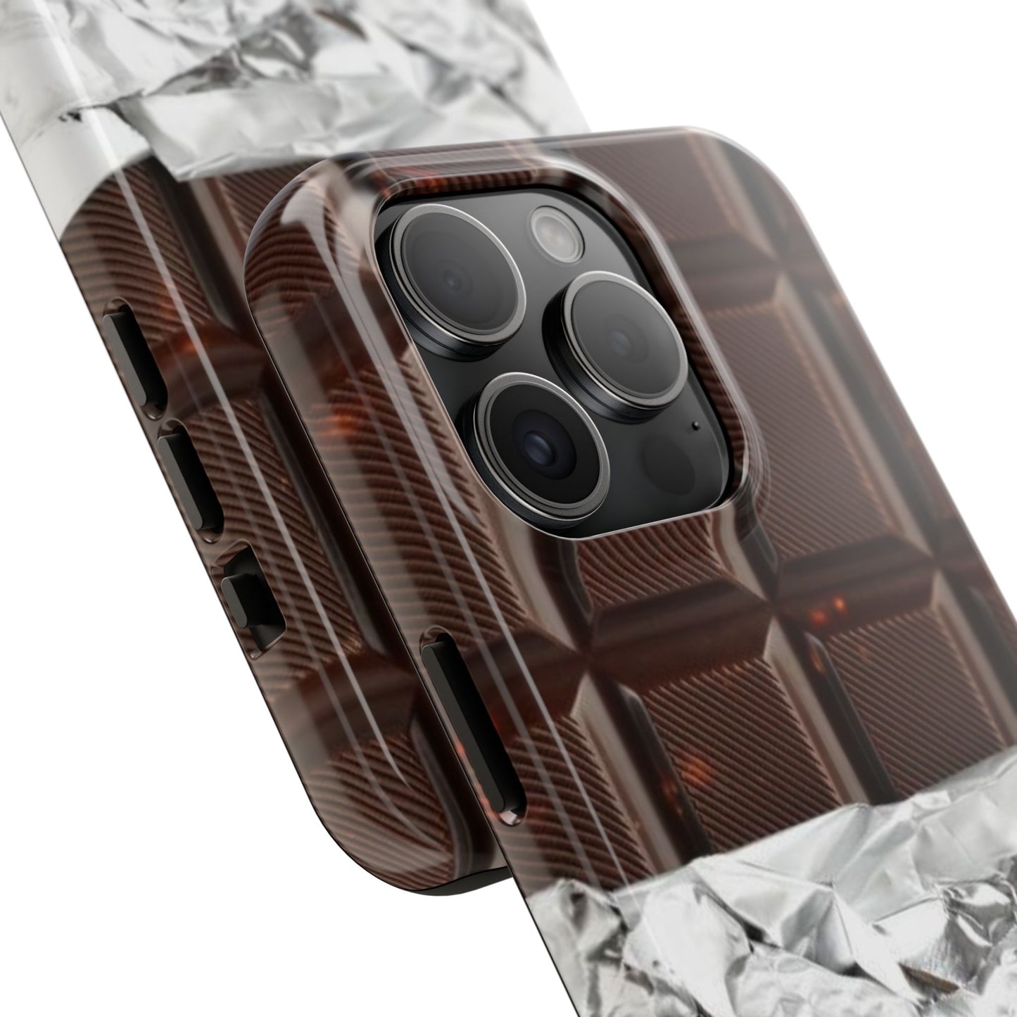 Chocolate with Silver Wrap iPhone Cases