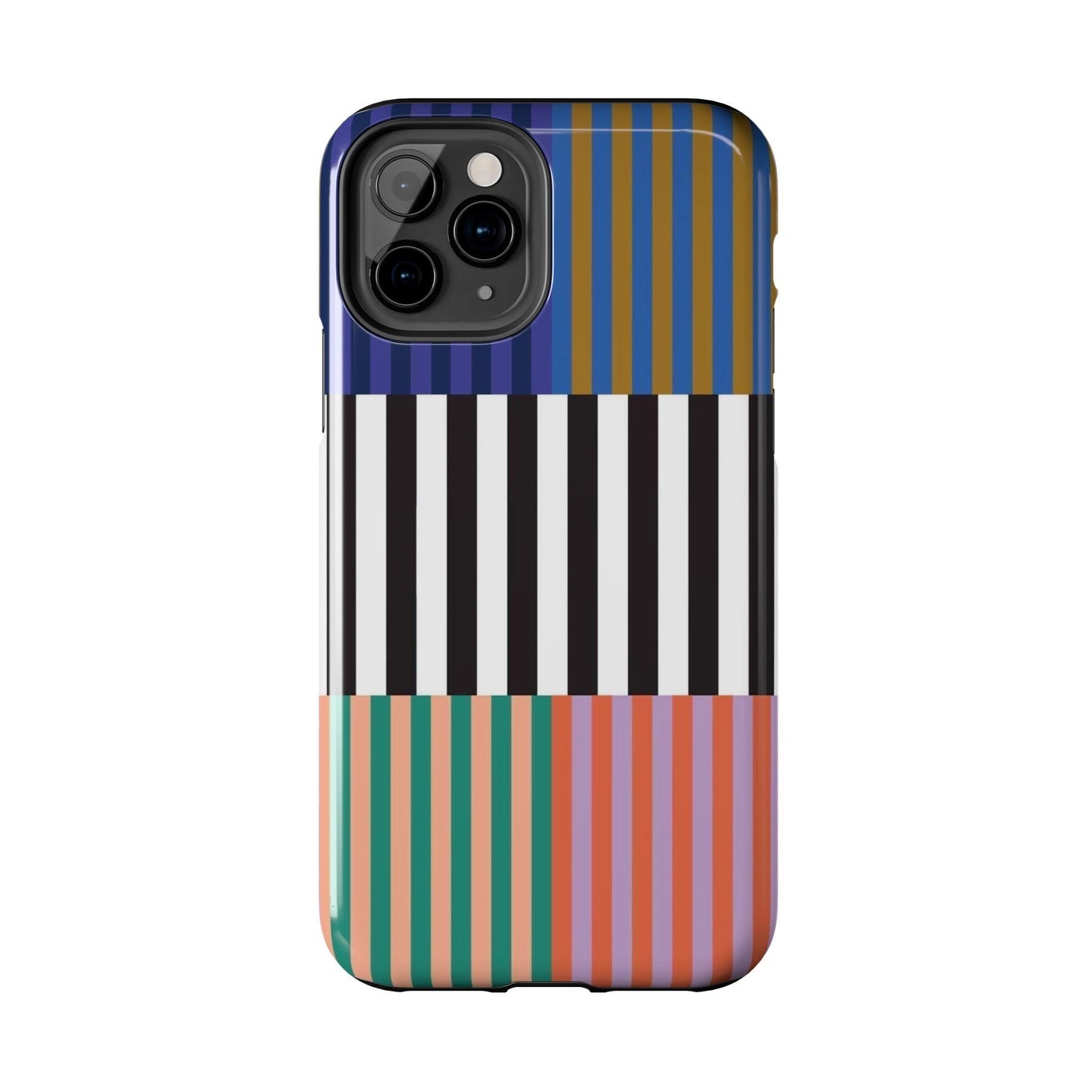 Striped Colorblock Symphony Tough iPhone Cases