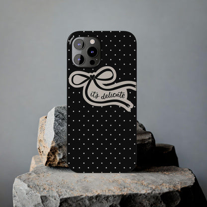 Polka Bow Elegance iPhone Cases