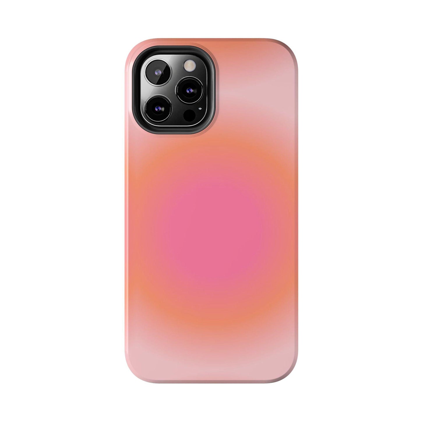 Coral Blushed Aura Tough iPhone Cases