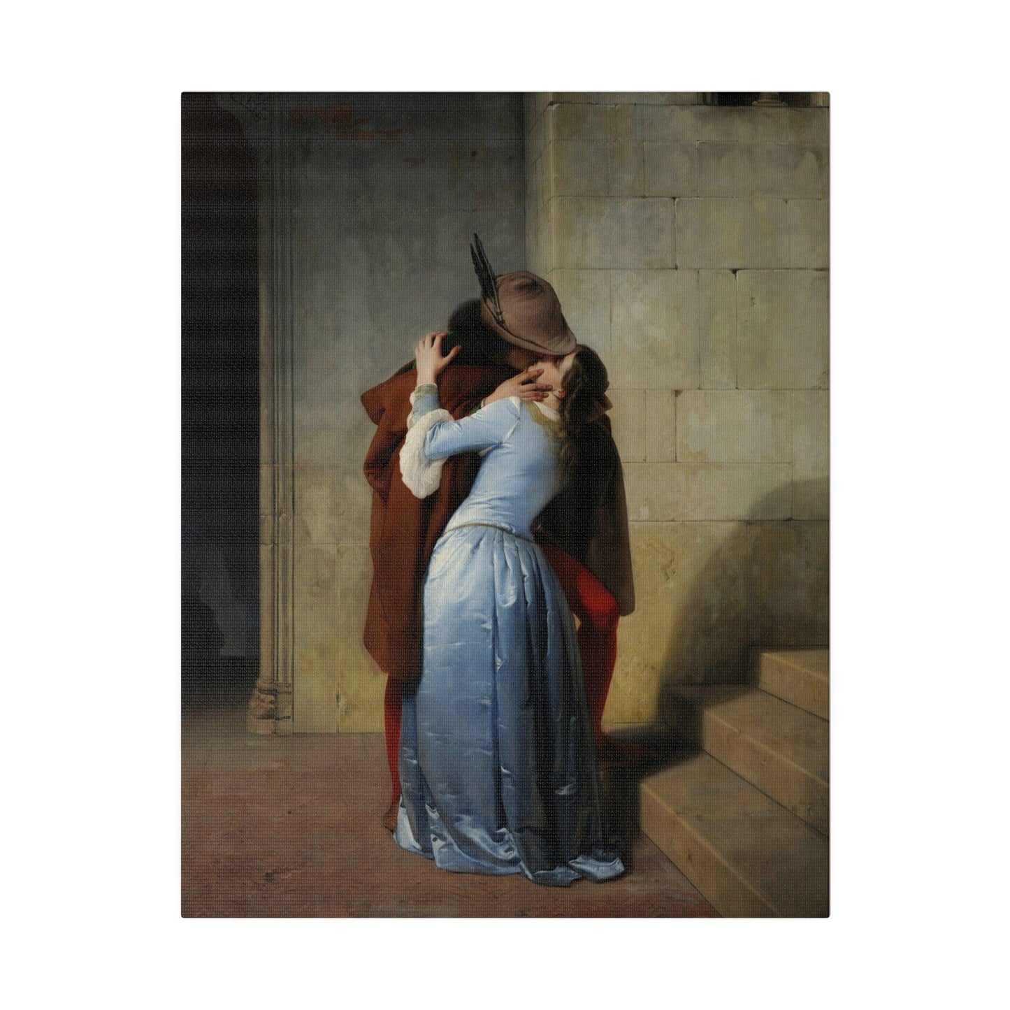 El Beso (Pinacoteca de Brera, Milán, 1859) - Matte Canvas, Stretched, 0.75"