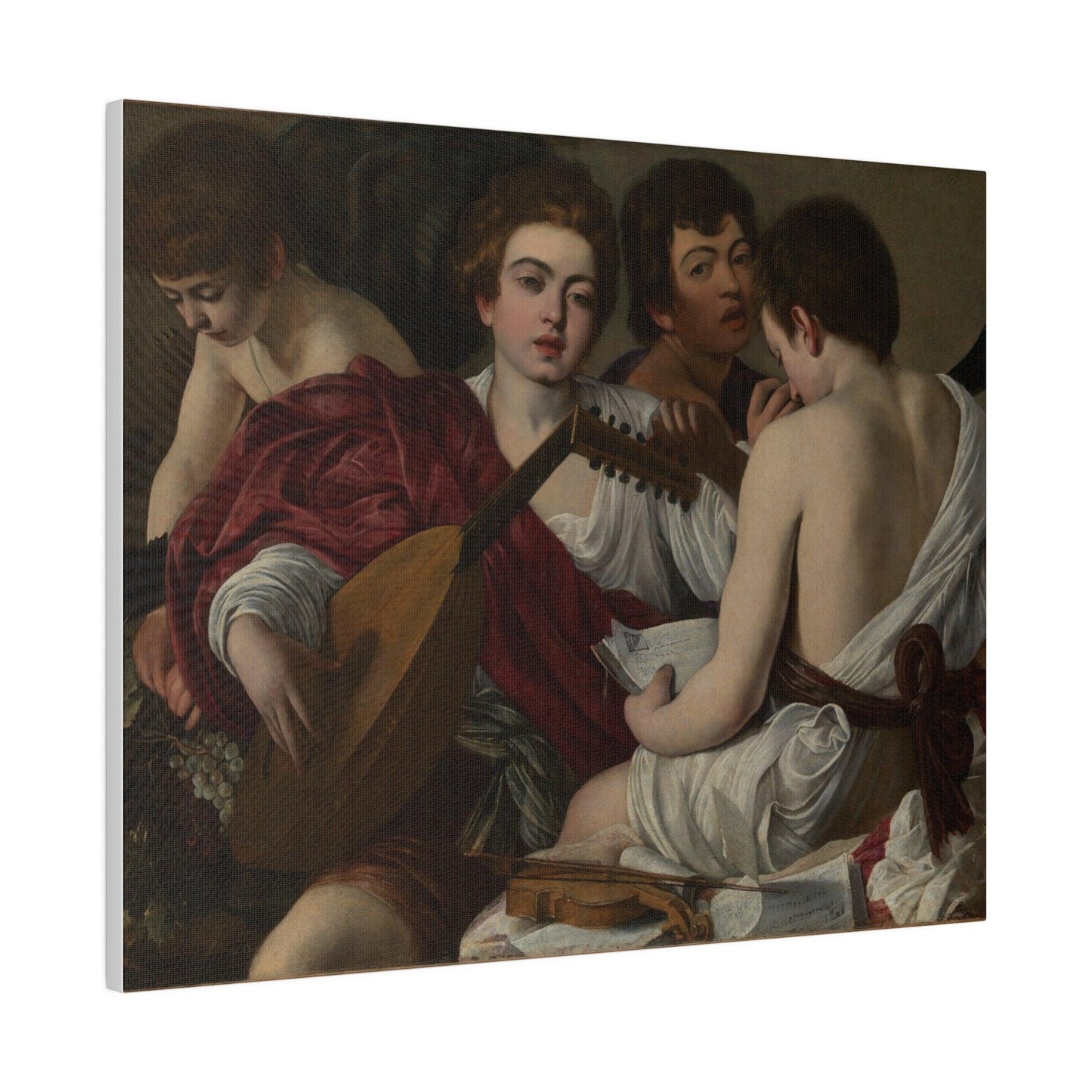 The Musicians by Caravaggio by Caravaggio (Michelangelo Merisi) - Matte Canvas, Stretched, 0.75"