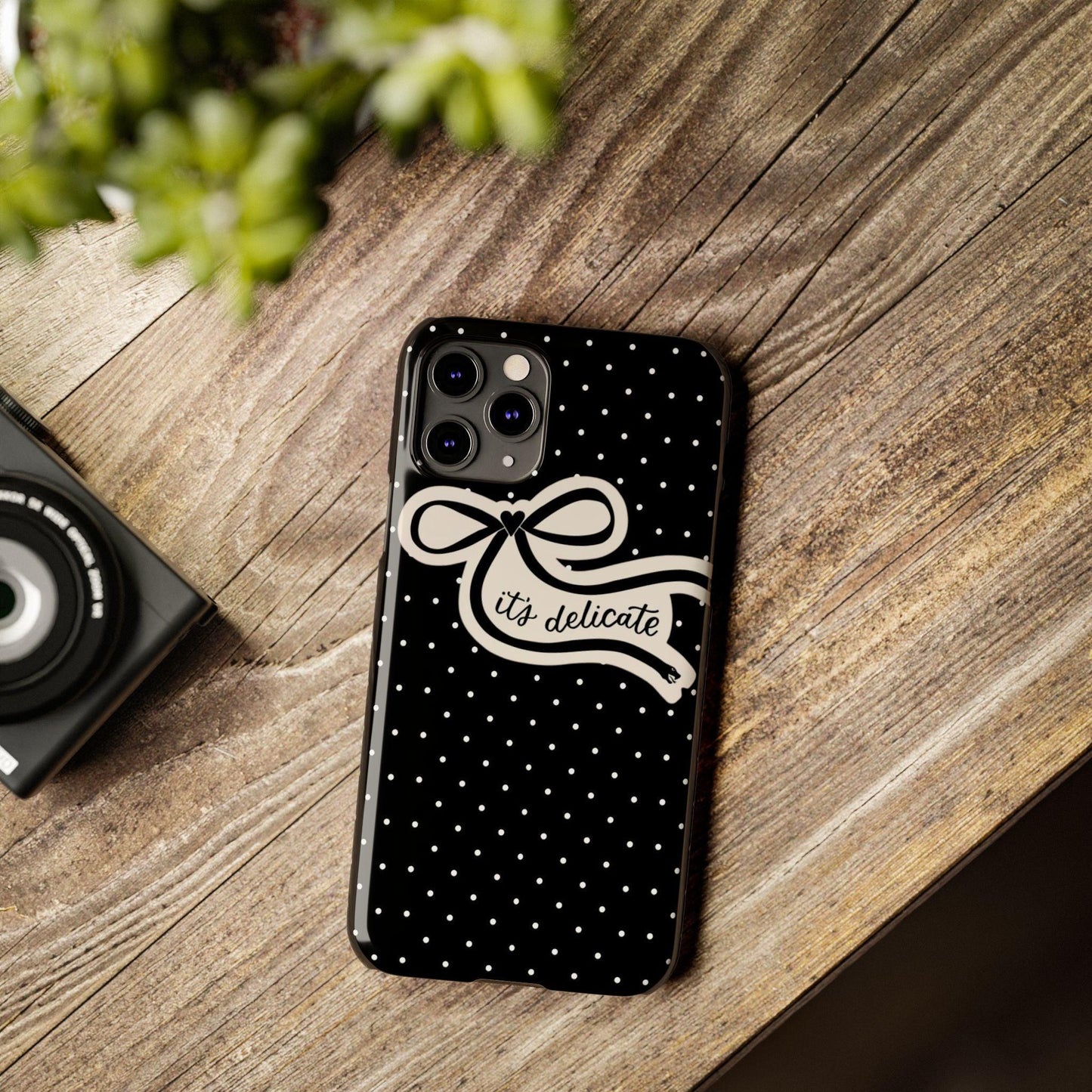 Polka Bow Elegance iPhone Cases