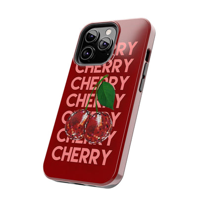 Cherries Disco Inspo iPhone Cases in Cherry Red