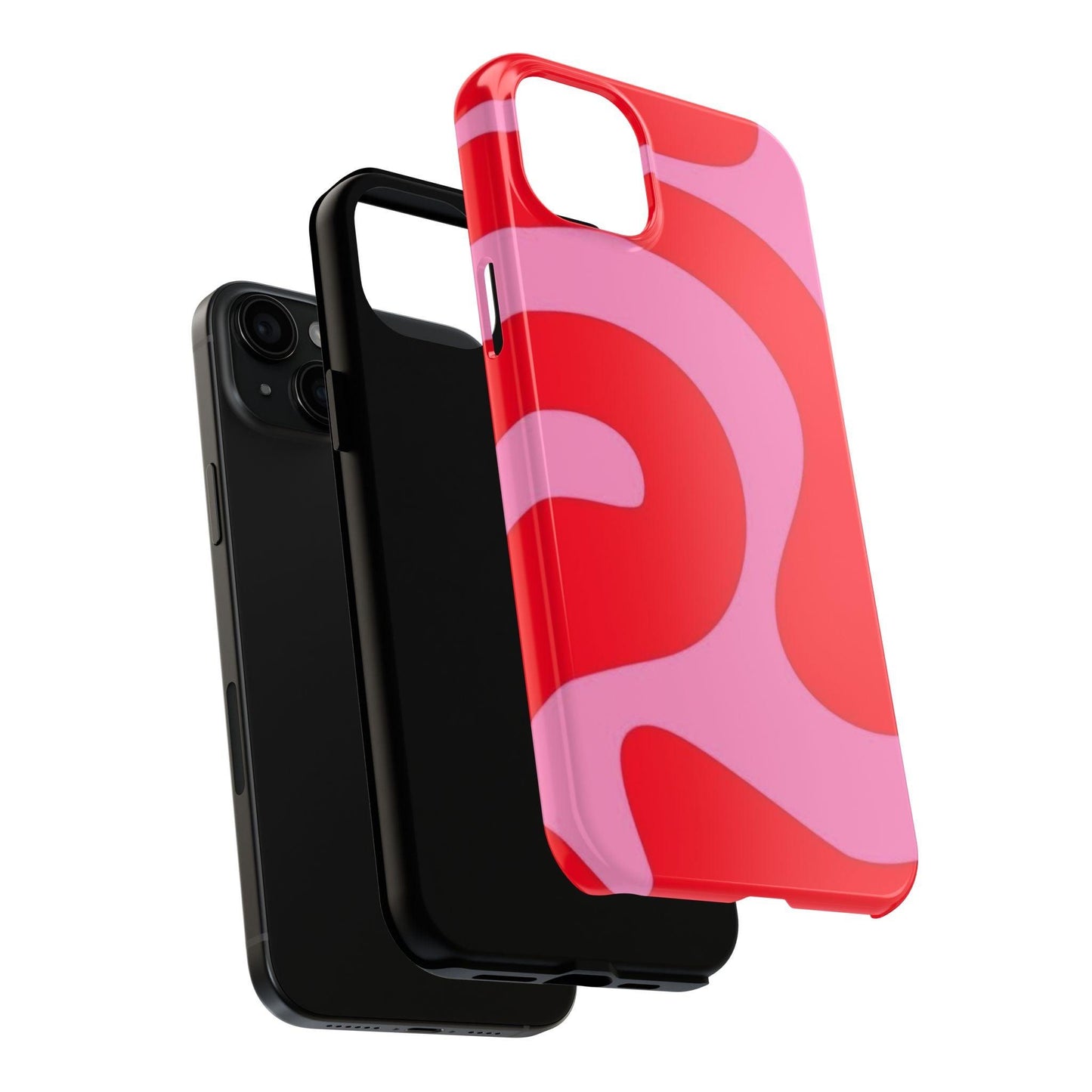 Pop Pink Swirls Tough iPhone Cases