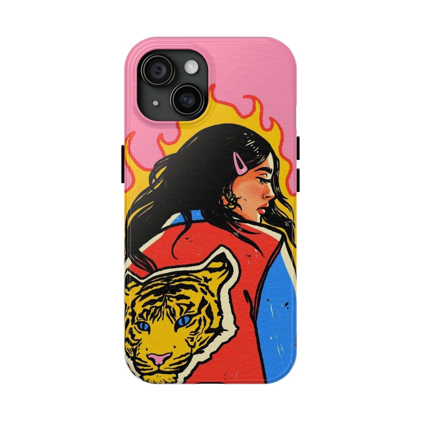 Fierce Femme Flames Tough iPhone Cases