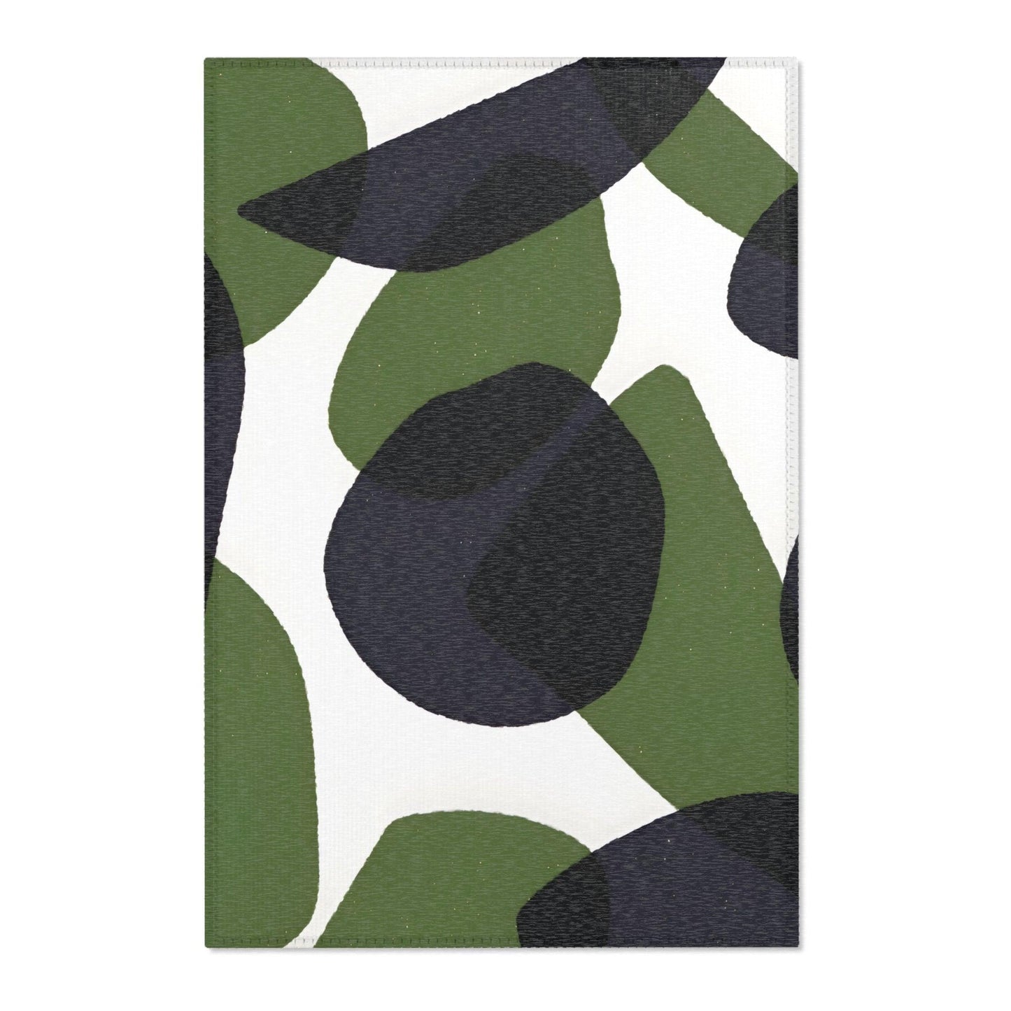 Modern Olive & Charcoal Abstract Area Rug - Area Rugs in 3 sizes