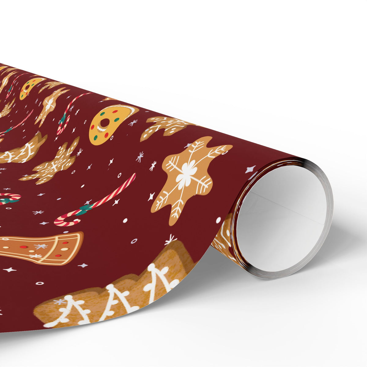 The Cookie Wonderland Burgundy Wrapping Paper