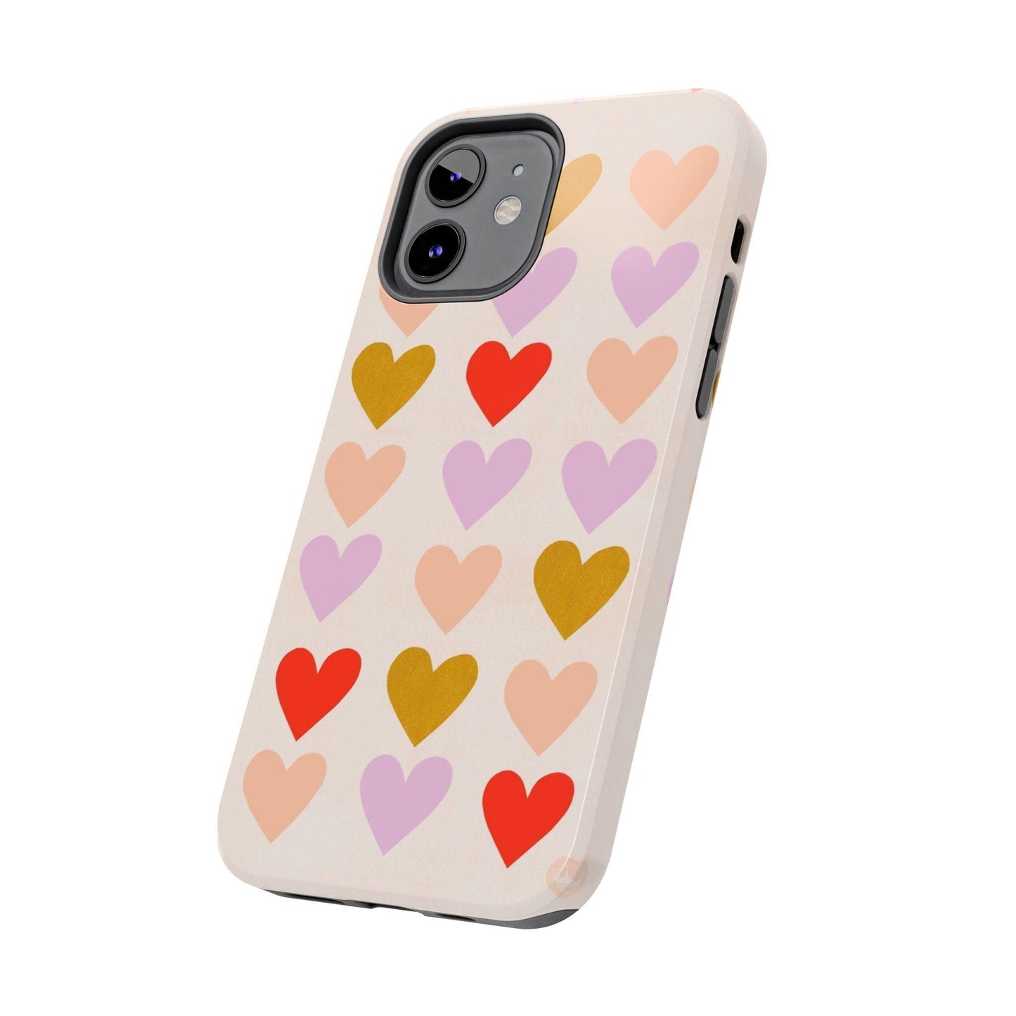 Cutesy Hearts Tough iPhone Cases