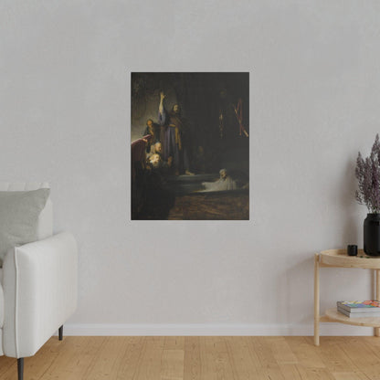 Rembrandt van Rijn's Raising of Lazarus Matte Canvas, Stretched 0.75