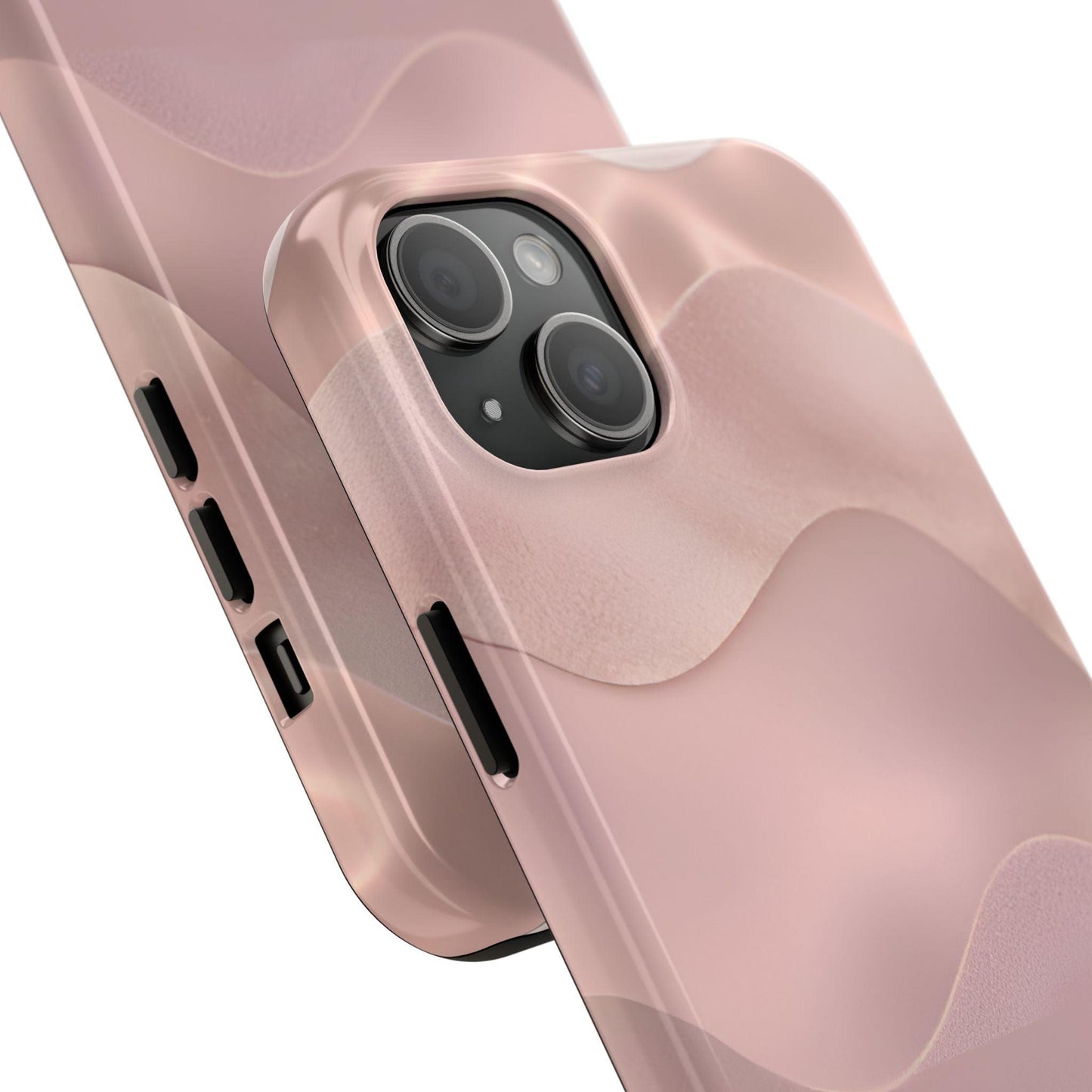 Blush Wave Satin Sandscape Tough iPhone Cases