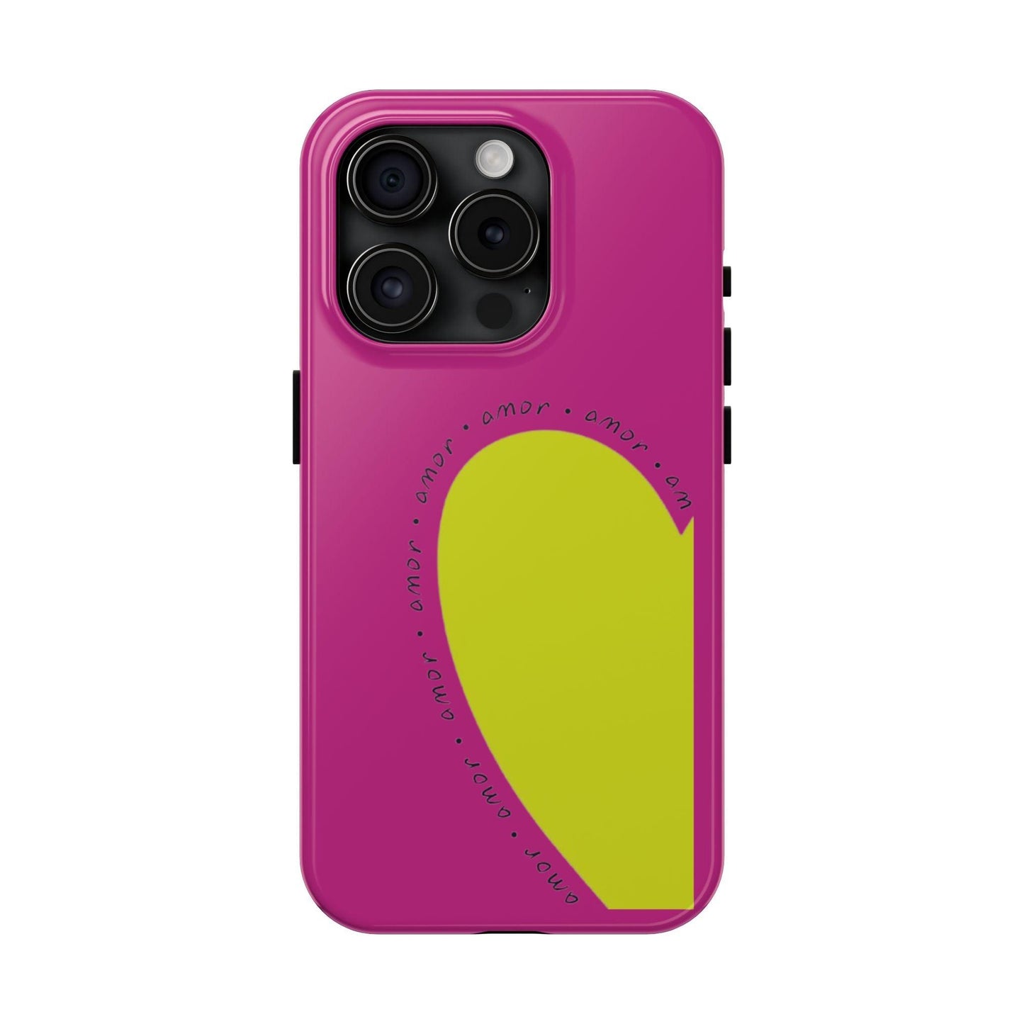 Amor Neon Heart Tough iPhone Cases