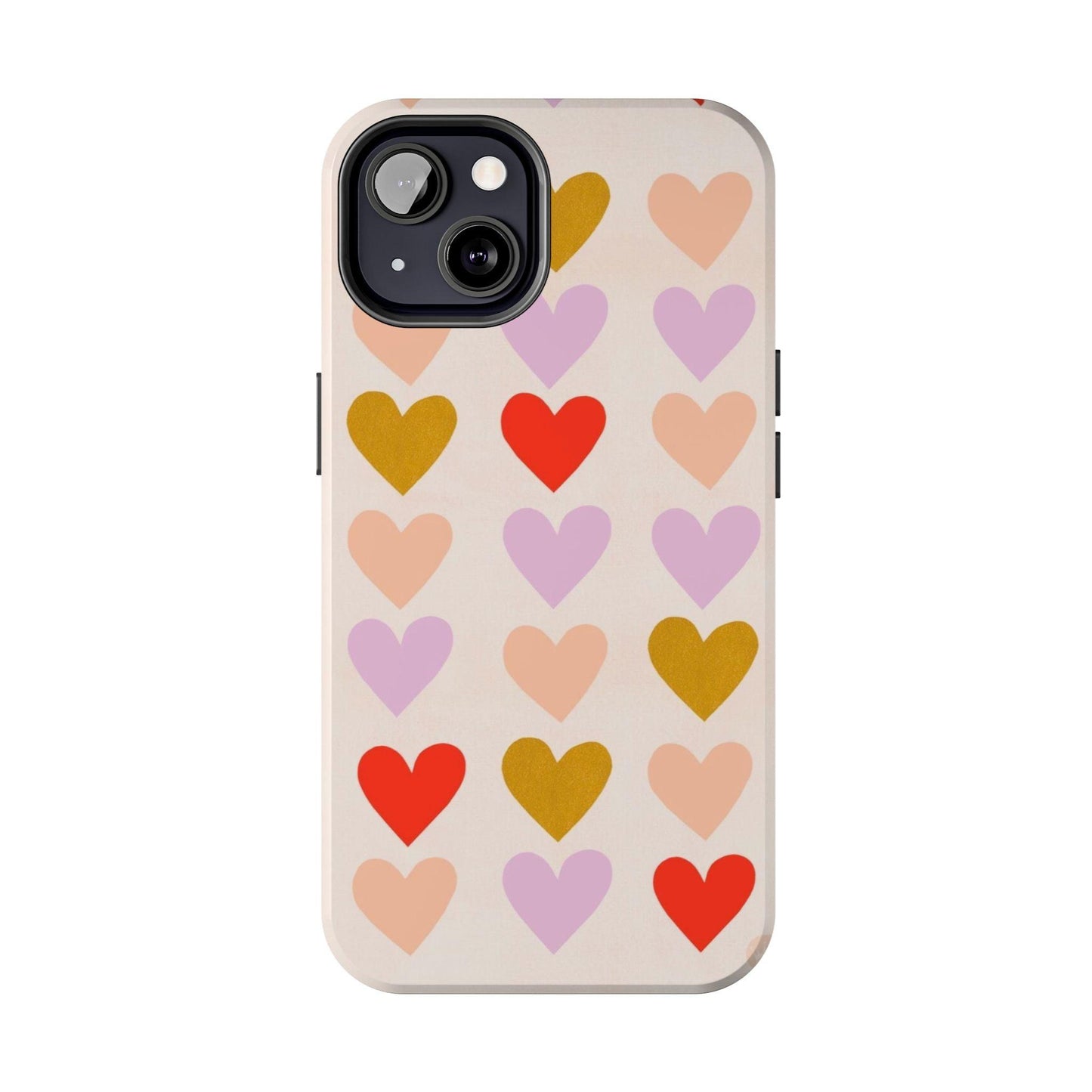 Cutesy Hearts Tough iPhone Cases