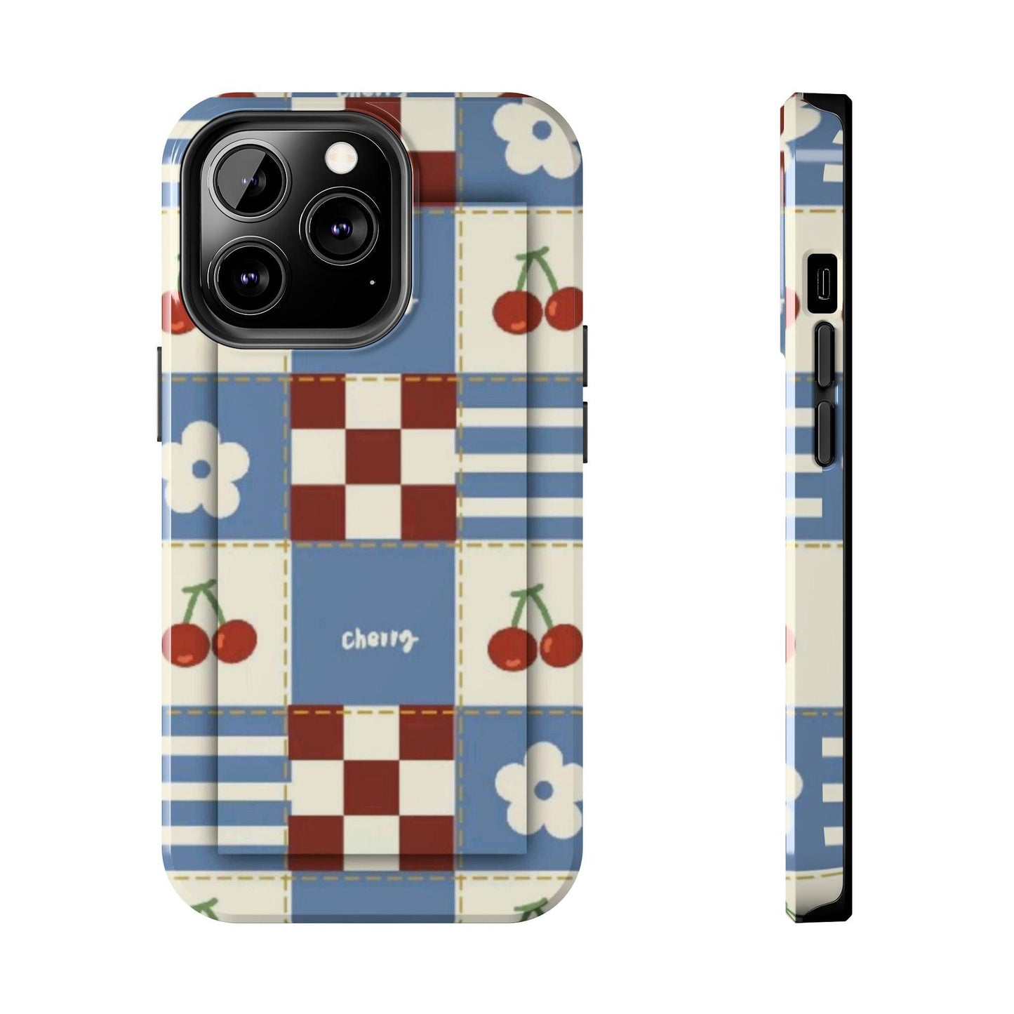 Cherry Blue Tri-Tone Tough iPhone Cases