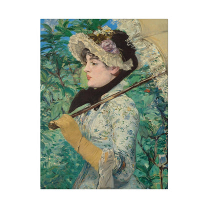 Jeanne Spring (1881) painting in high resolution by Edouard Manet - Matte Canvas, Stretched, 0.75"