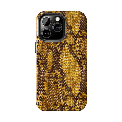 Golden Viper Scales Tough iPhone Cases