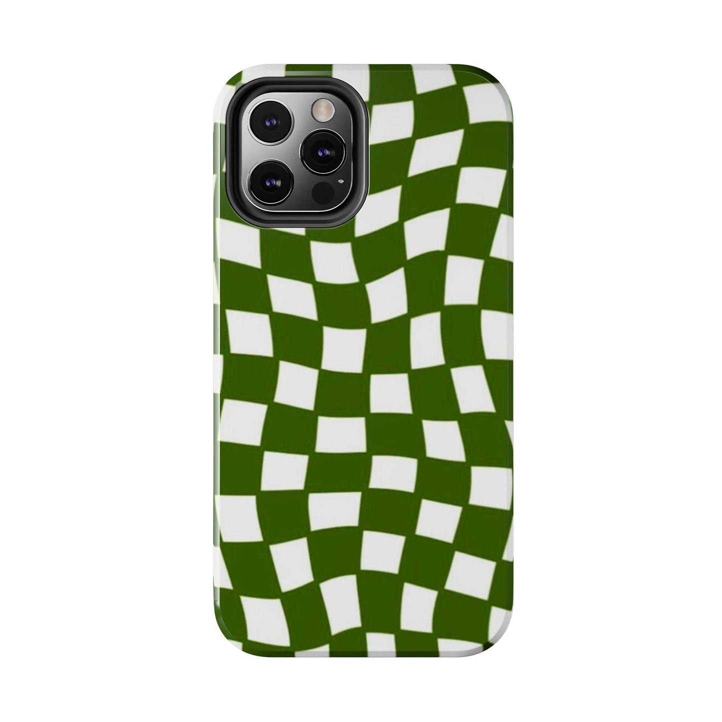 Green Checkmates Tough iPhone Cases