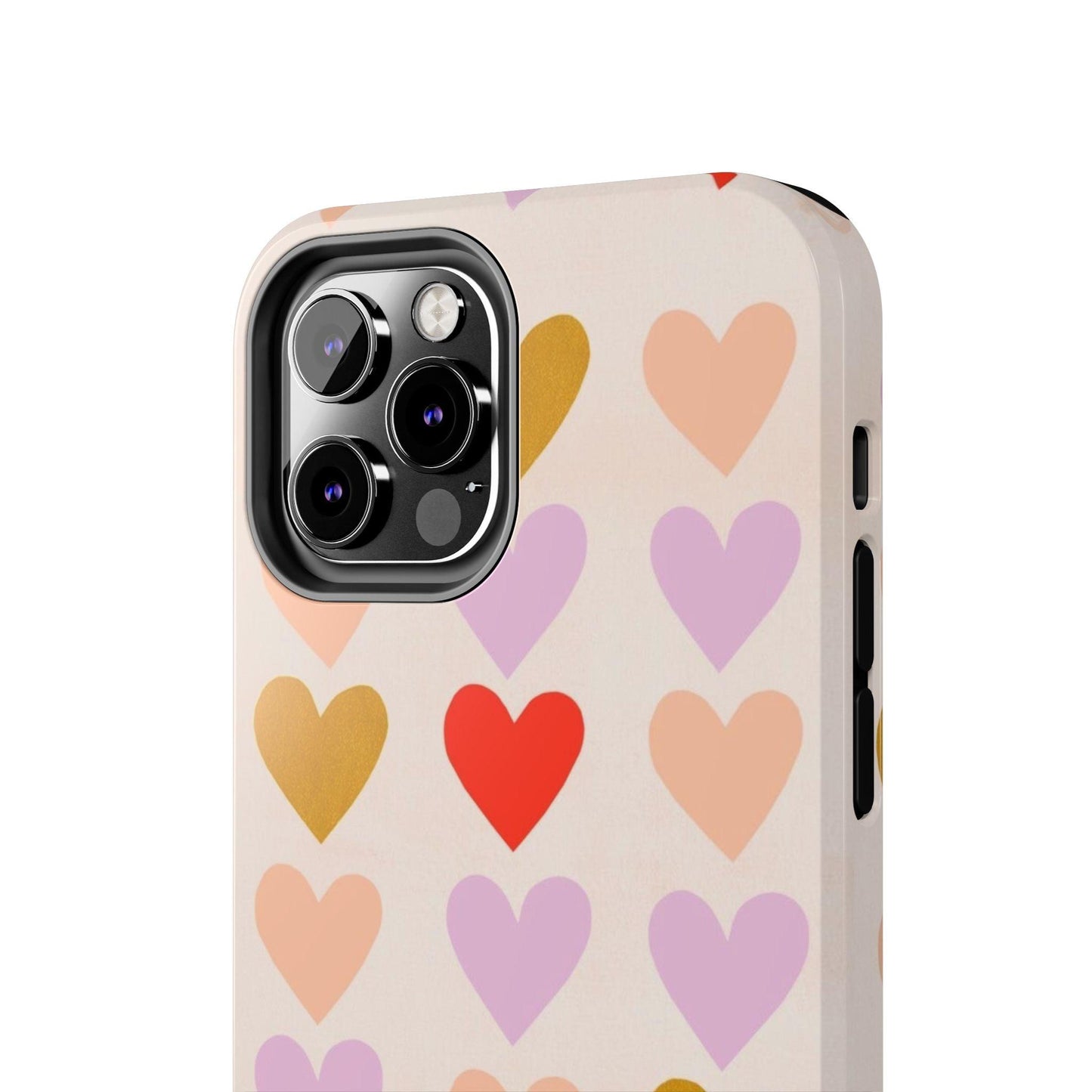 Cutesy Hearts Tough iPhone Cases