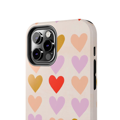 Cutesy Hearts Tough iPhone Cases