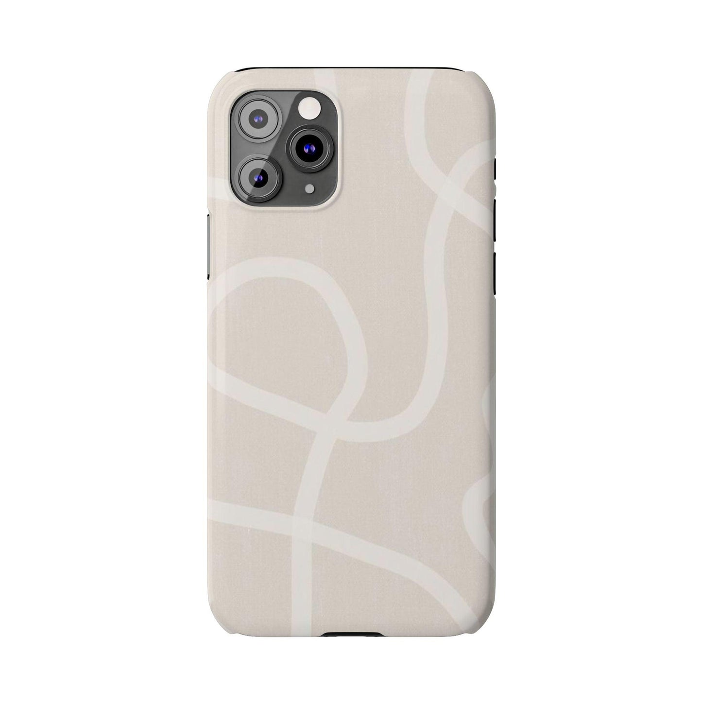 Luxe Minimalist Swirl - Cream Edition Slim iPhone Cases