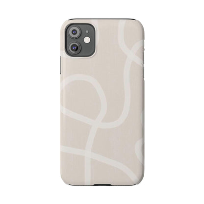 Luxe Minimalist Swirl - Cream Edition Slim iPhone Cases