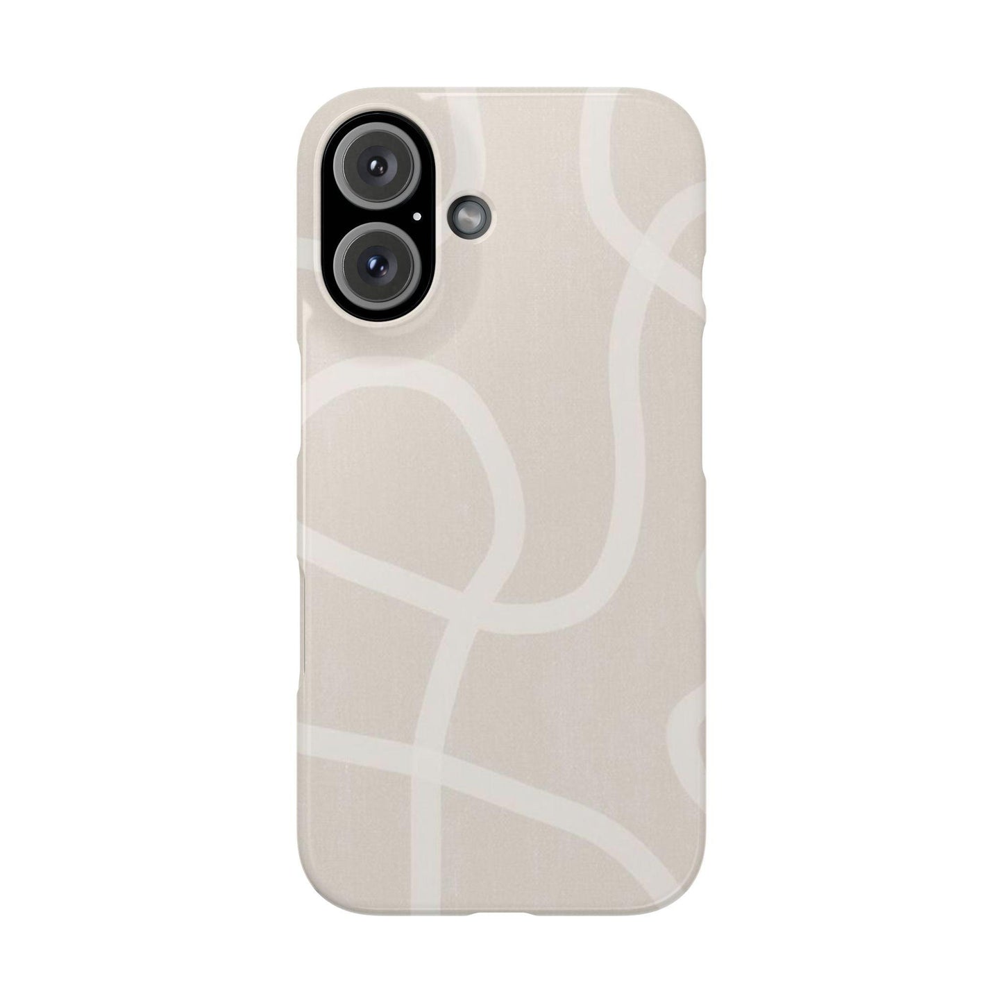 Luxe Minimalist Swirl - Cream Edition Slim iPhone Cases