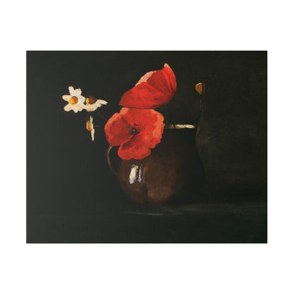 Poppies and Daisies (1867) by Odilon Redon - Matte Canvas, Stretched, 0.75"