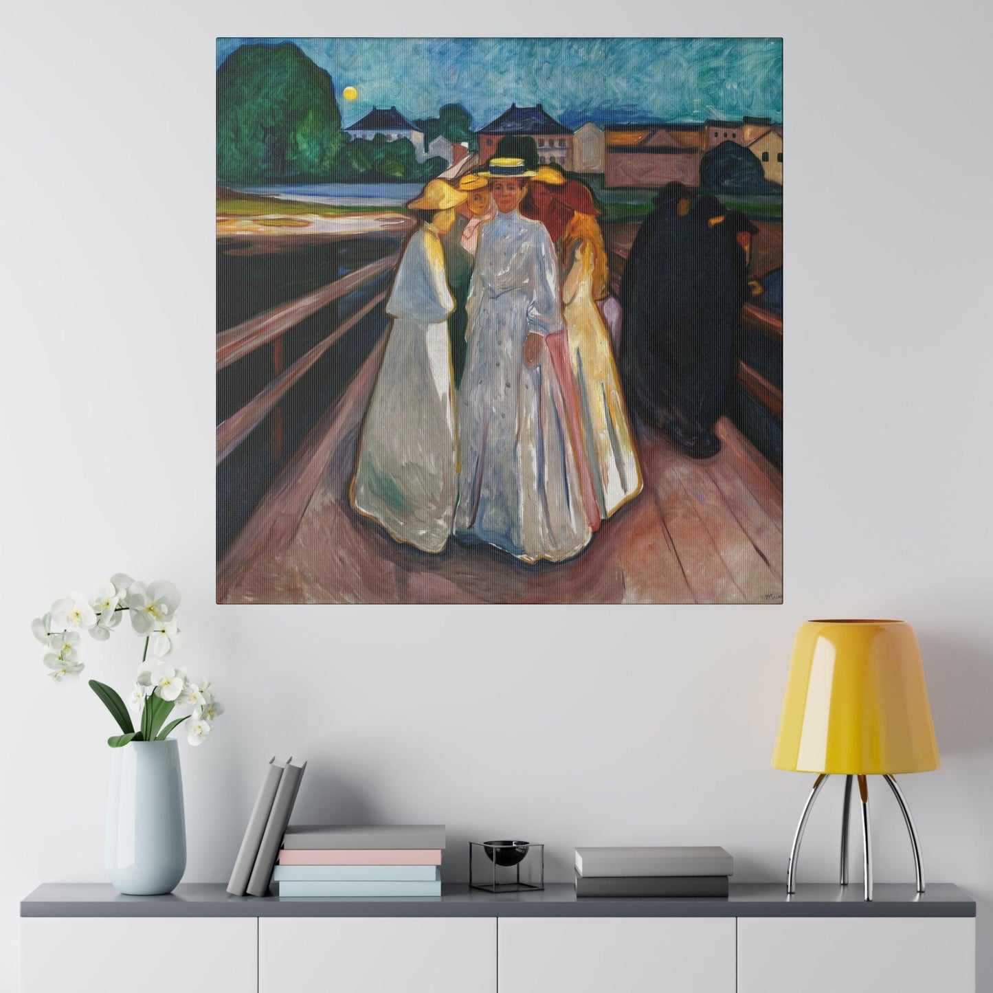 Edvard Munch's On the Bridge (1903) - Matte Canvas, Stretched, 0.75"