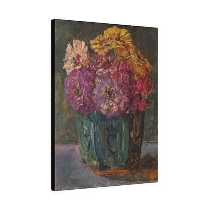 Still Life with Zinnias in a green Jar (1910) by Floris Verster - Matte Canvas, Stretched, 0.75"