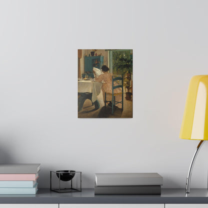 Laurits Andersen Ring Ved frokostbordet og morgenaviserne on a Matte Canvas Stretched 0.75