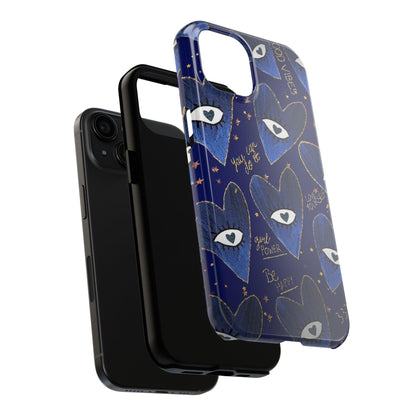 Lucky Midnight Blue Eyes Tough iPhone Cases