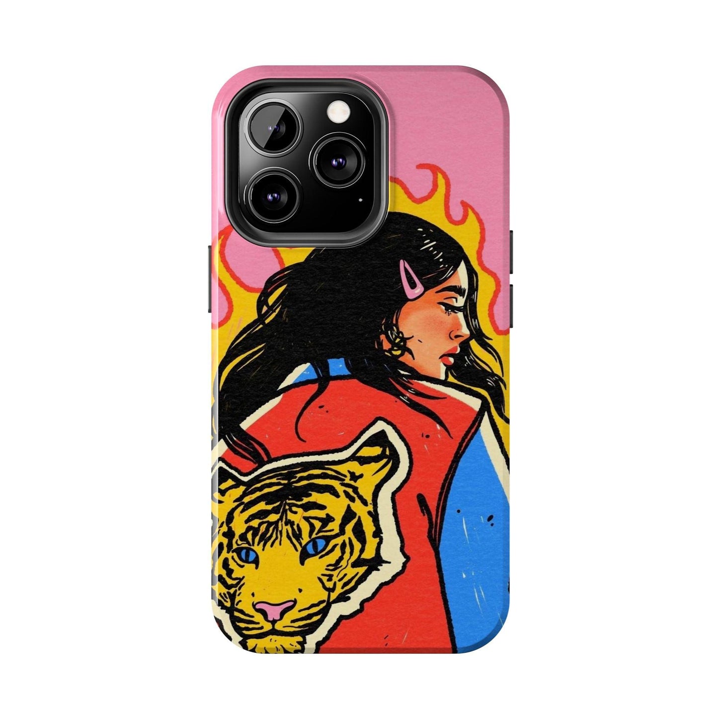 Fierce Femme Flames Tough iPhone Cases