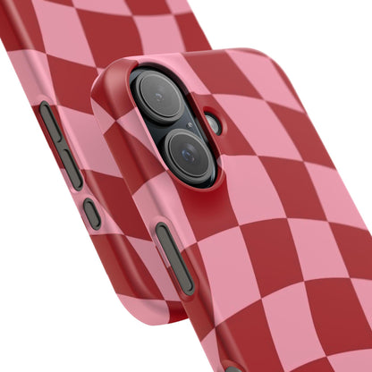 Twist & Check Red Snap iPhone Cases