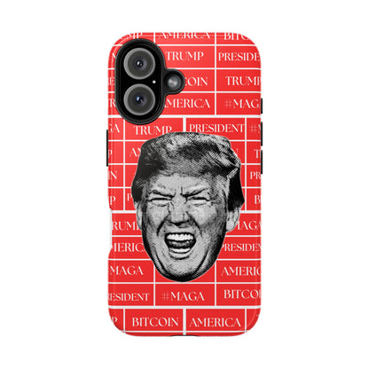 Bold Donald Trump Tough Phone Case - #MAGA & Bitcoin Design