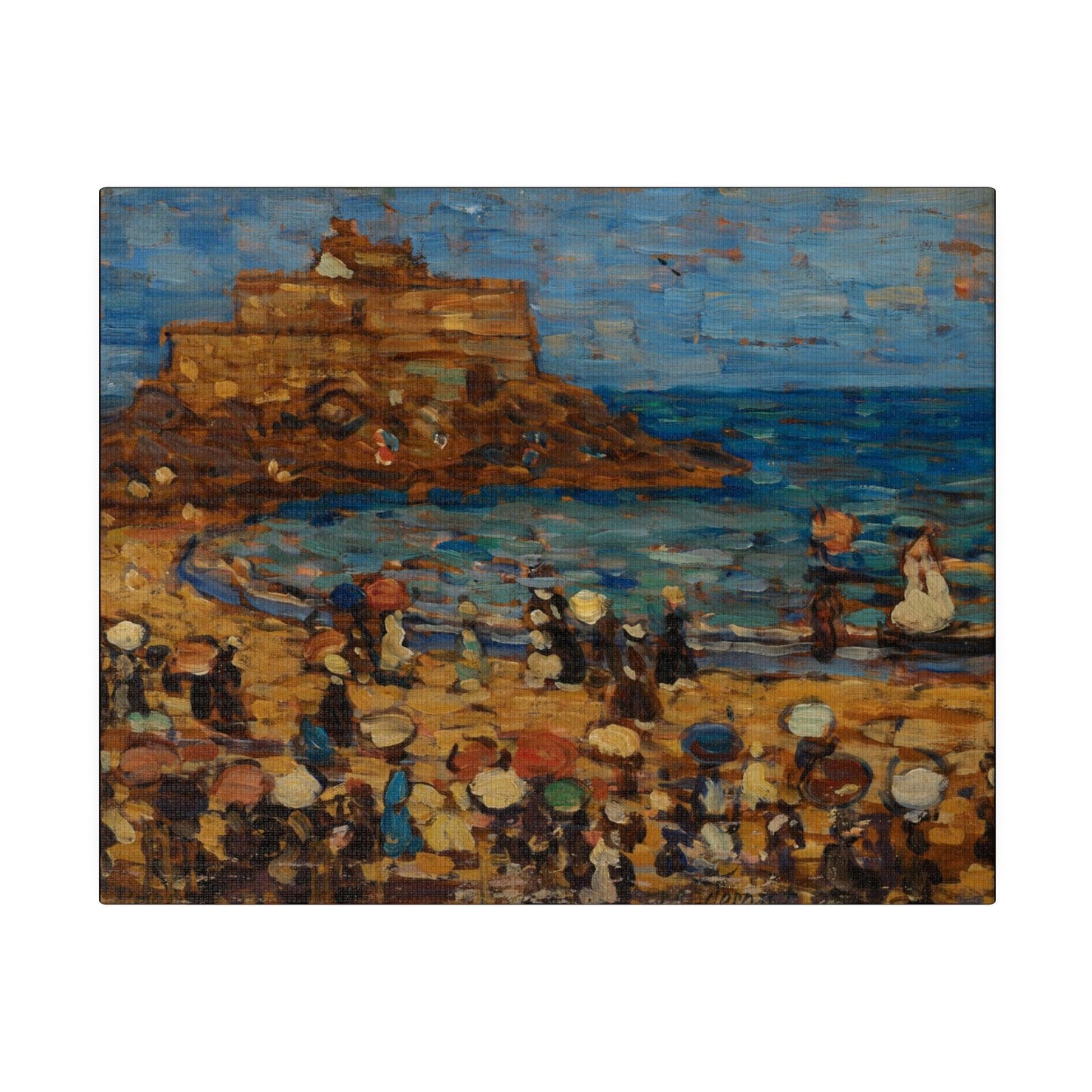 Seascape of St Mâlo by Maurice Brazil Prendergast on a Matte Canvas Stretched 0.75