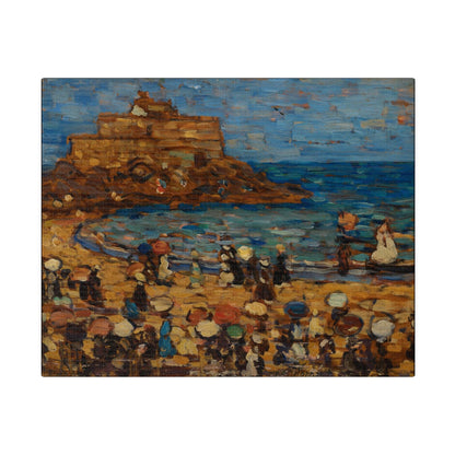 Seascape of St Mâlo by Maurice Brazil Prendergast on a Matte Canvas Stretched 0.75