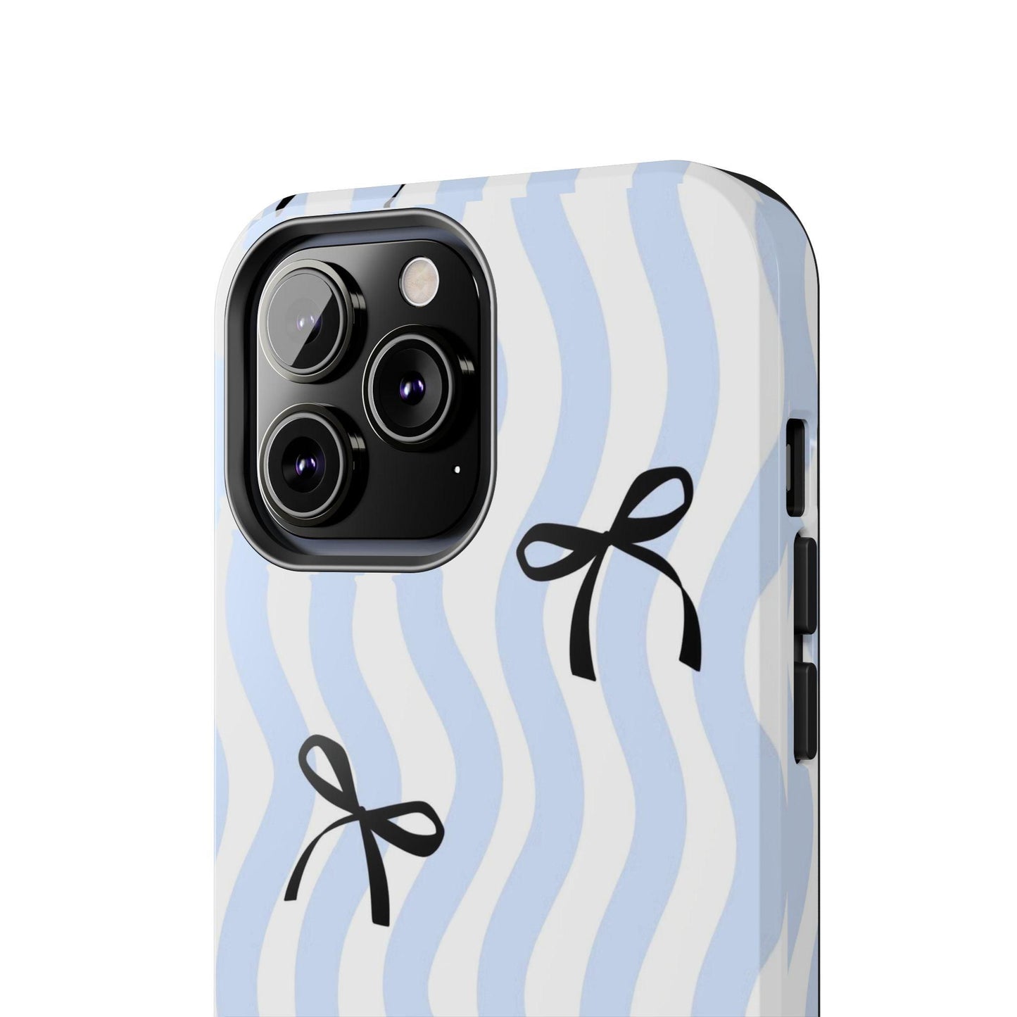 Bowtiful Blue Wavy Bliss Tough iPhone Cases