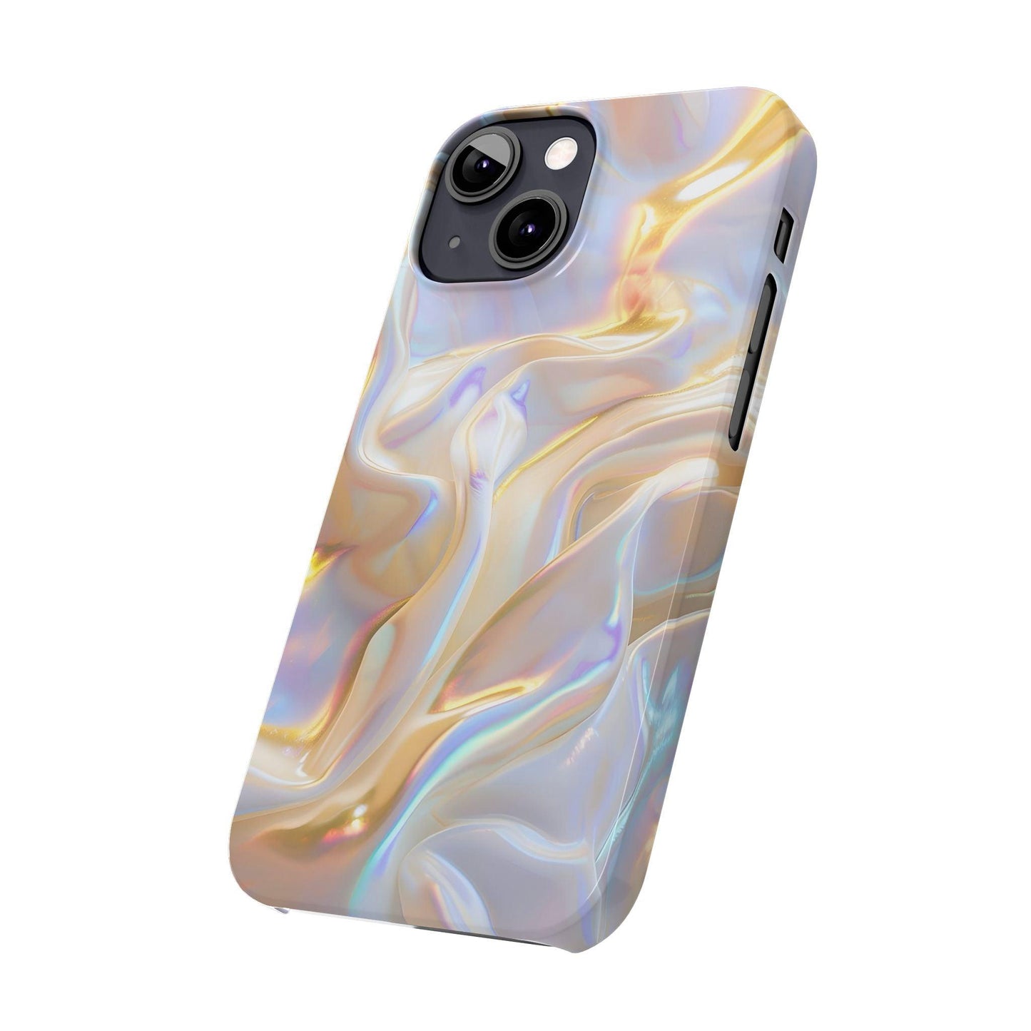 Iridescent Silk Flow Slim iPhone Cases