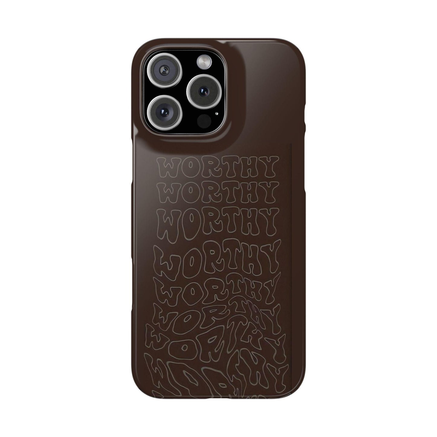 Worthy Brown Slim iPhone Cases