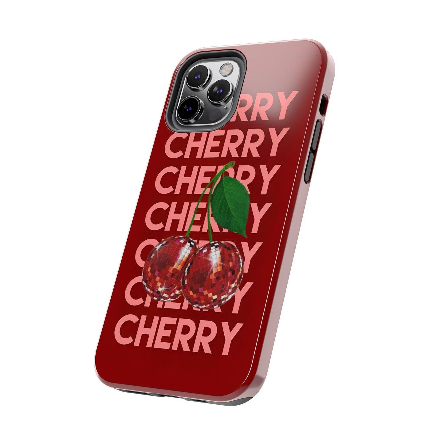 Cherries Disco Inspo iPhone Cases in Cherry Red