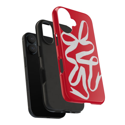 Bow Ribbon Red iPhone Cases