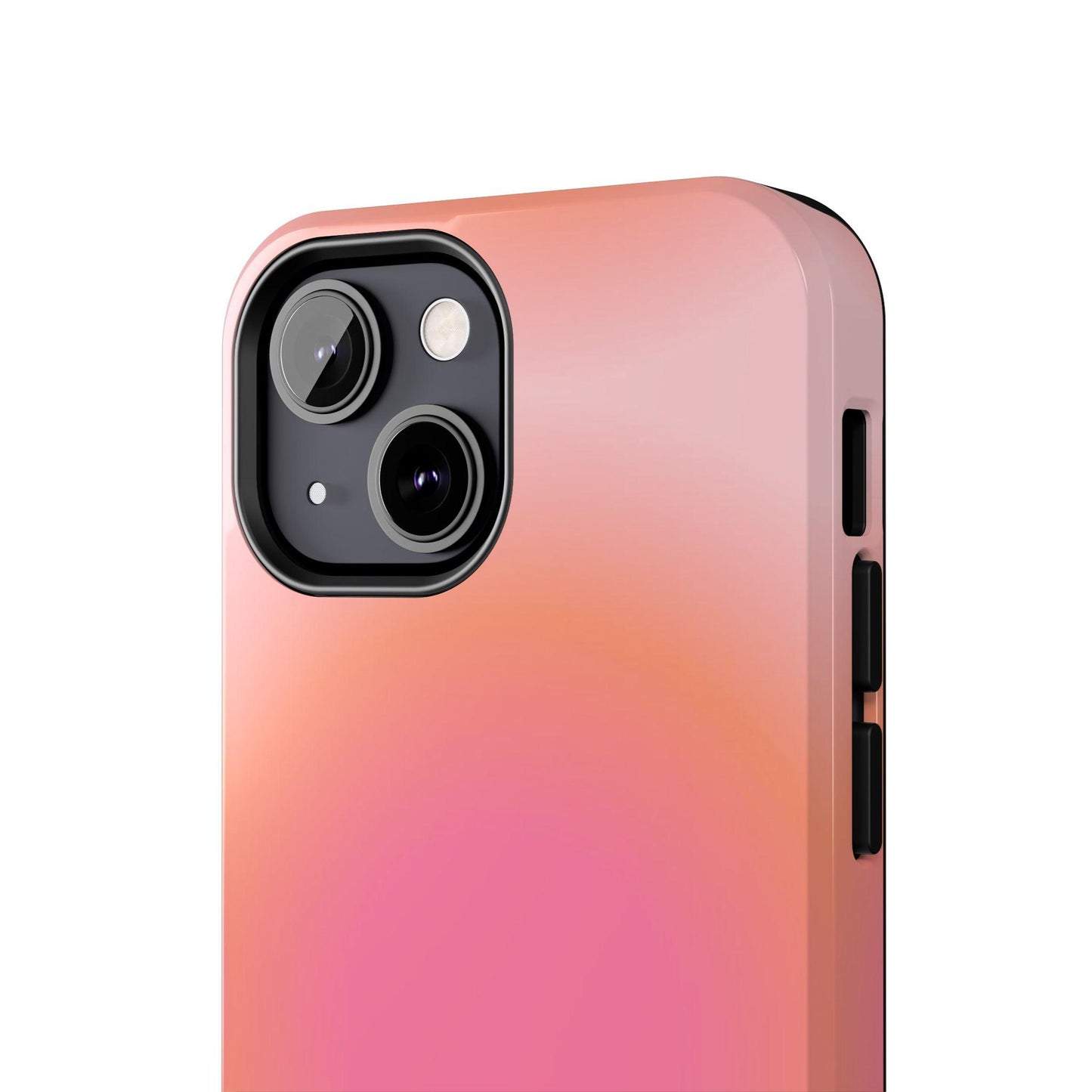 Coral Blushed Aura Tough iPhone Cases