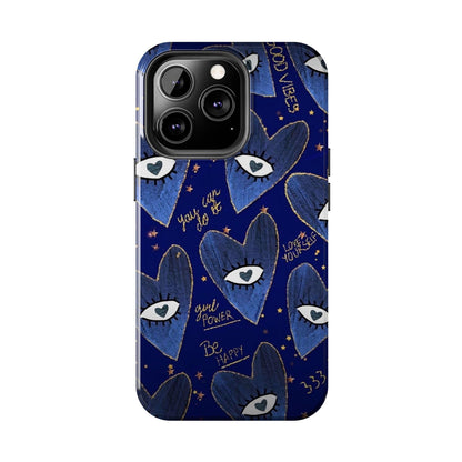 Lucky Midnight Blue Eyes Tough iPhone Cases