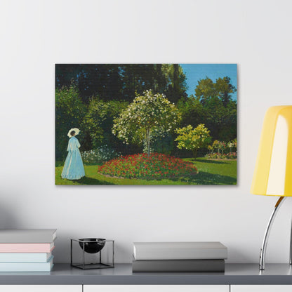 Claude Monet's Lady in the garden (1867) - Canvas Gallery Wraps