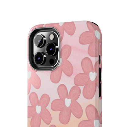 The Floral Hues Tough iPhone Cases