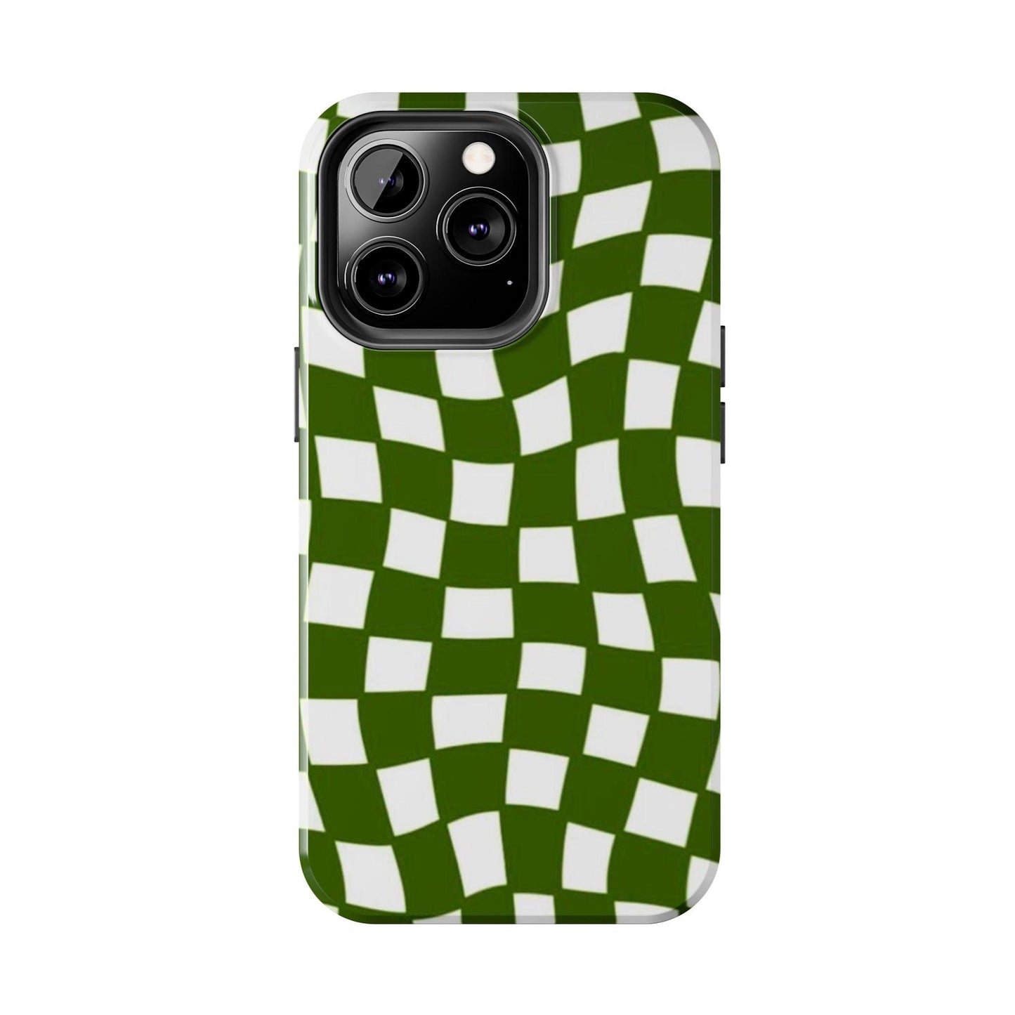 Green Checkmates Tough iPhone Cases