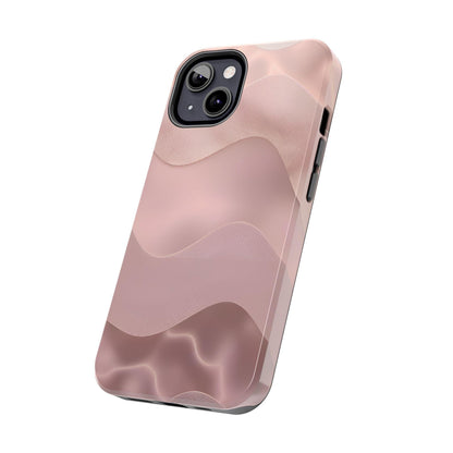 Blush Wave Satin Sandscape Tough iPhone Cases