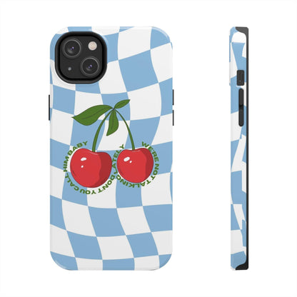 Cherry Gossip Check Tough iPhone Cases